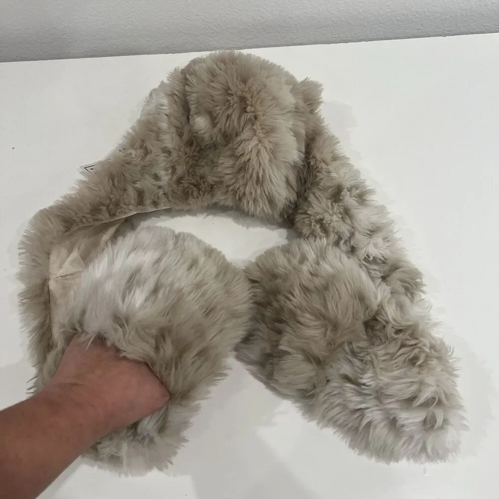 Authentic And Rare Faux Fur Spirithoods Kids Hat In Snow Leopard Print, New